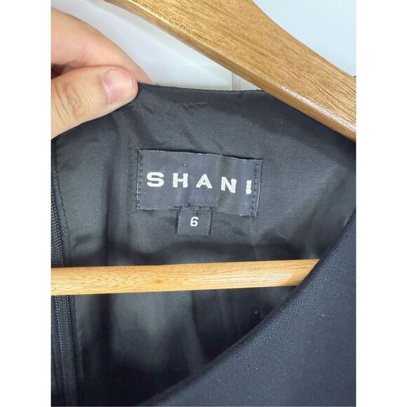 Vintage Shani Black Business Career Dress Modest‎ USA Made Size 6 - Picture 2 of 7